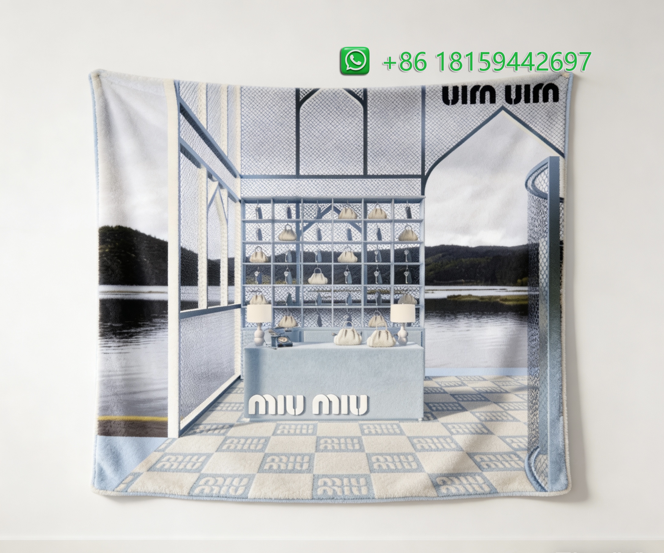Miumiu Throw Blankets